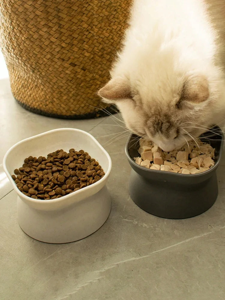 Comedero y bebedero para mascotas: comedero de plástico resistente para gatos y perros pequeños