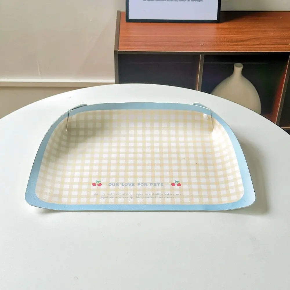 PU Leather Pet Anti Spill Placemat Waterproof Oil Resistant Dog Food Pad Folding Anti Slip Pet Feeding Mat