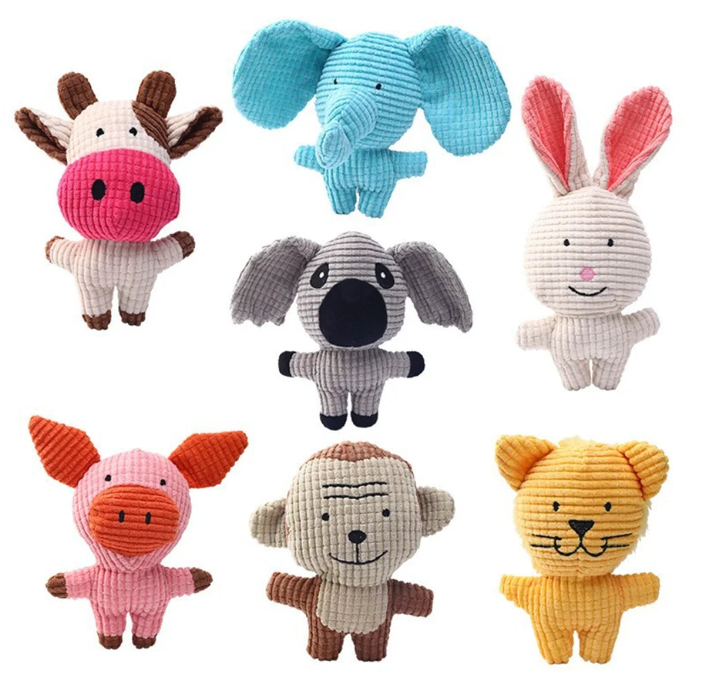 Brinquedo de pelúcia resistente a mordidas para animais de estimação – brinquedo para alívio da dentição e tédio para cães e gatos