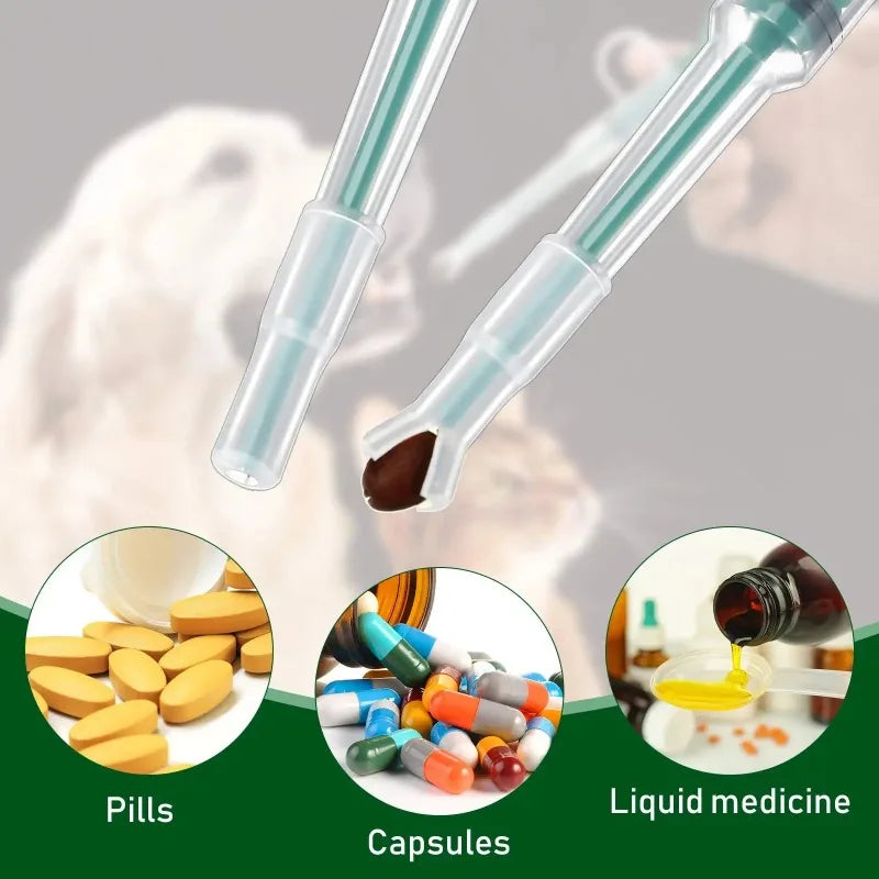Alimentador de medicamentos para animais de estimação – Dispensador de comprimidos e líquidos para cães e gatos | Cuidado fácil com medicamentos