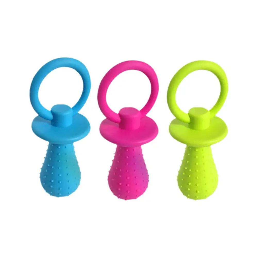 Pet Rubber Pacifier Chew Toy colorful-puppy-pacifier-teething-chew-toy