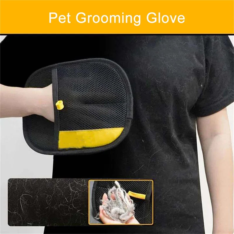 Luvas de limpeza de pelos de animais de estimação – ferramenta multifuncional de dupla face para limpeza e remoção de pelos