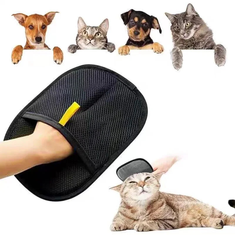 Luvas de limpeza de pelos de animais de estimação – ferramenta multifuncional de dupla face para limpeza e remoção de pelos
