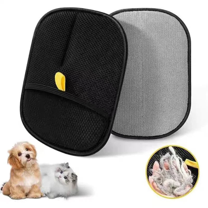 Luvas de limpeza de pelos de animais de estimação – ferramenta multifuncional de dupla face para limpeza e remoção de pelos