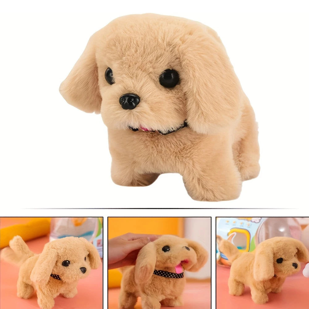 Interactive Plush Puppy β Battery-Operated Walking, Barking & Tail-Wagging Toy