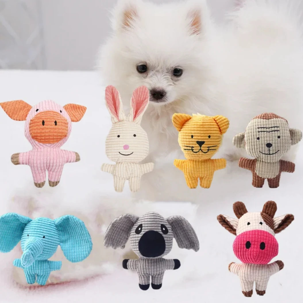 Brinquedo de pelúcia resistente a mordidas para animais de estimação – brinquedo para alívio da dentição e tédio para cães e gatos