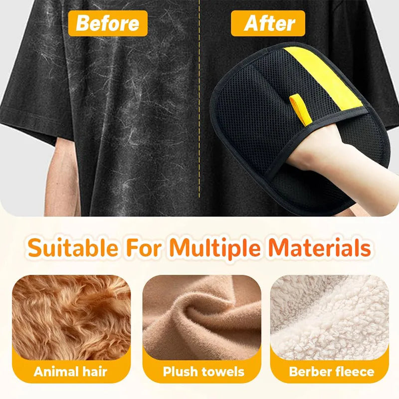 Luvas de limpeza de pelos de animais de estimação – ferramenta multifuncional de dupla face para limpeza e remoção de pelos