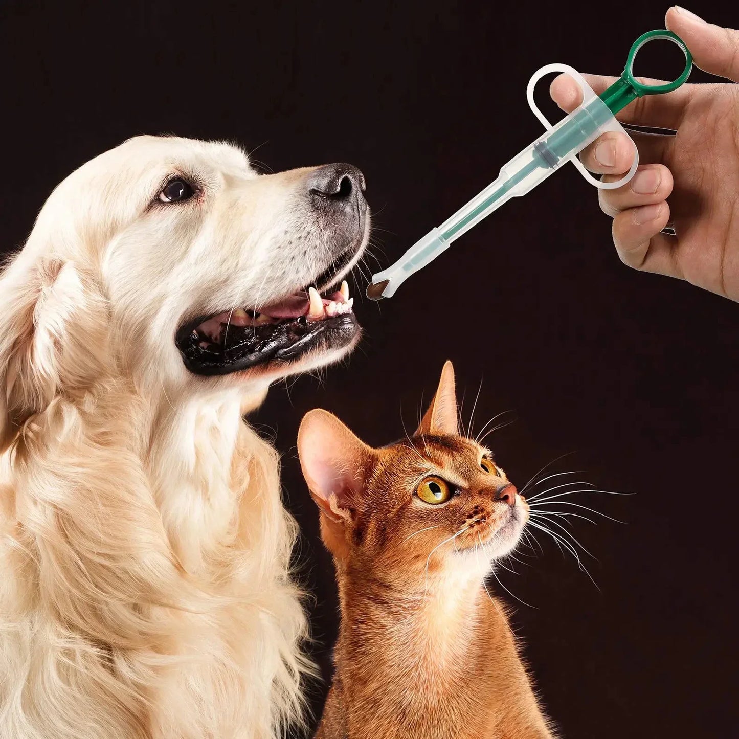 Alimentador de medicamentos para animais de estimação – Dispensador de comprimidos e líquidos para cães e gatos | Cuidado fácil com medicamentos