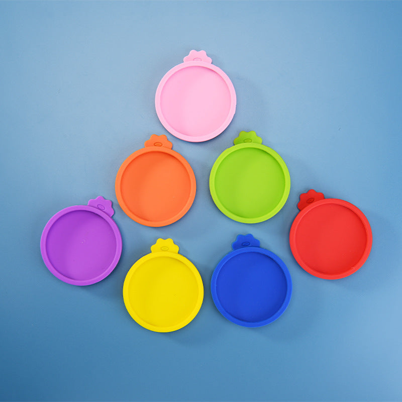 4pcs Silicone Cat Food Can Lids - Keep Your Pet's Food Fresh and Tasty - Fits 3oz Cans - Set of 4