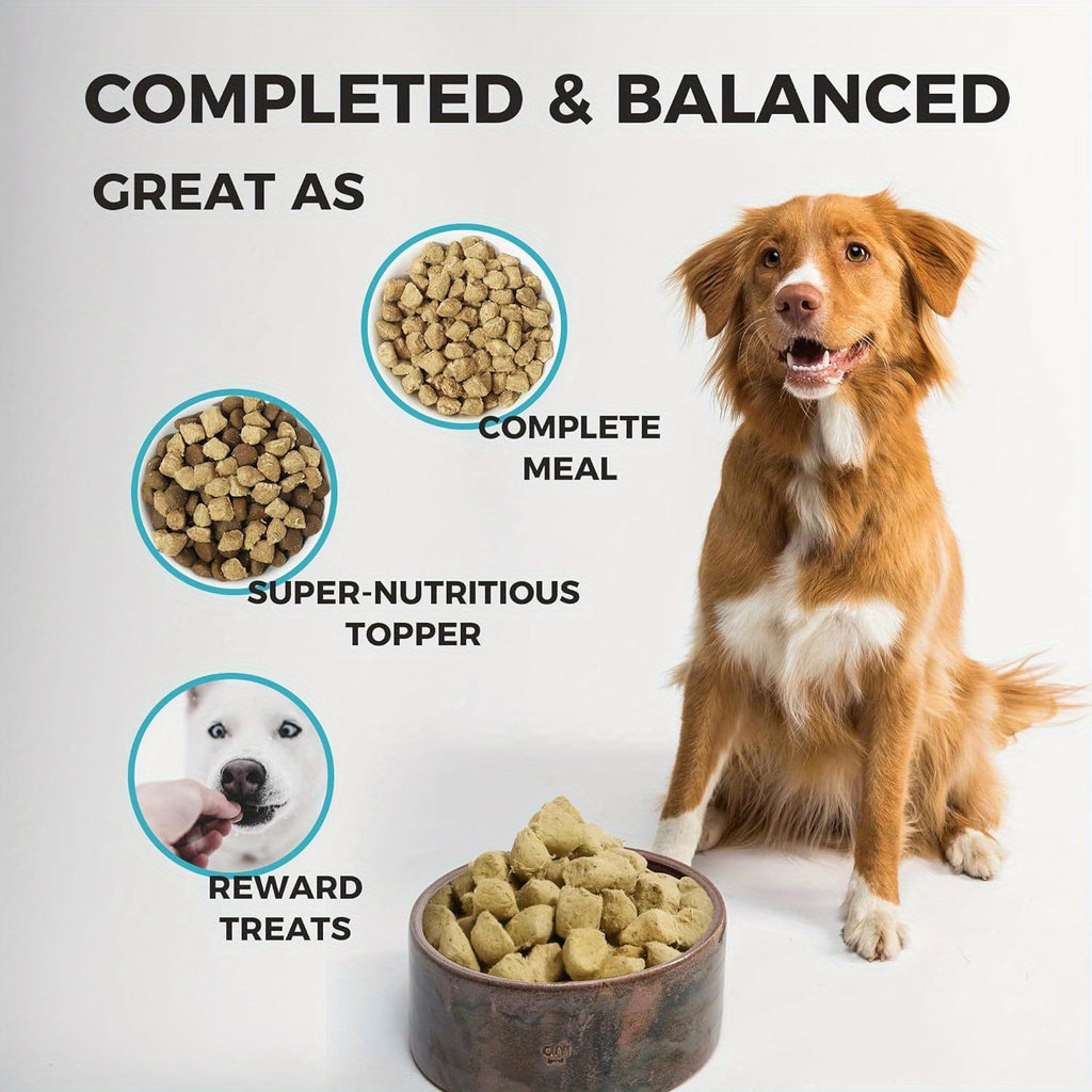 2 pack Freeze Dried Raw Dog Food Salmon and Cod Recipe 16 Ounce, Freeze Dried Raw Diet for Skin Coat VitalizeUSA Made Grain Free High Protein Dog Food for Complete Meal or Food Topper