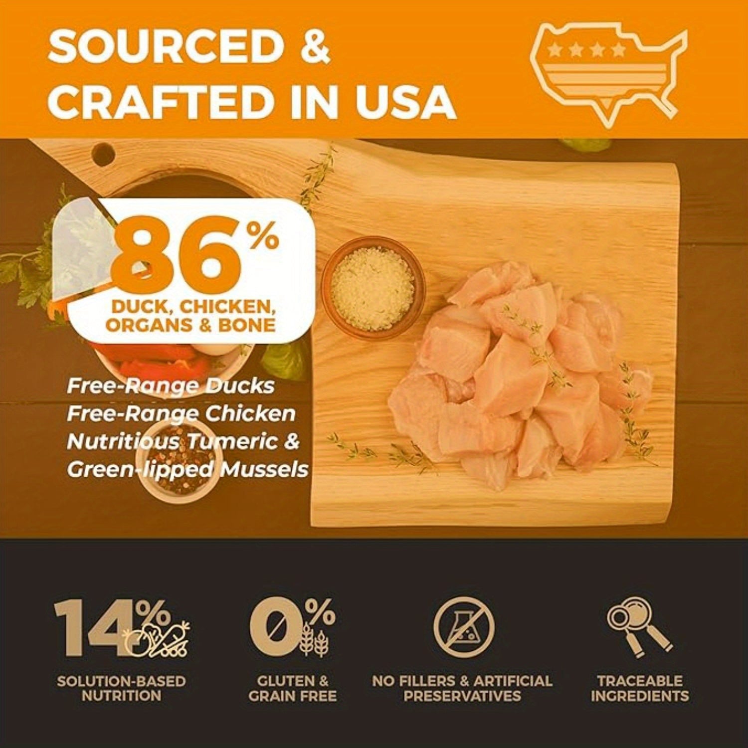 2 packs Freeze Dried Raw Dog Food Salmon and Cod Recipe 16 Ounce, USA Made Grain Free High Protein Dog Food for Complete Meal or Food Topper, Freeze Dried Raw Diet for Skin & Coat Vitalize