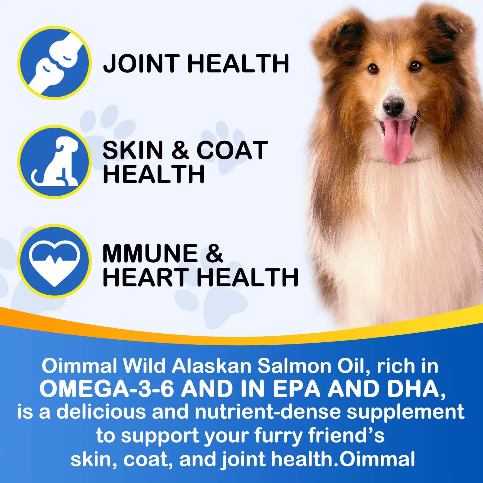 OMEGA-3 Health Supplement Suit for Dogs Cats Help Alleviate Seasonal Allergies Promotes Skin & Coat Health Boots Immune Function