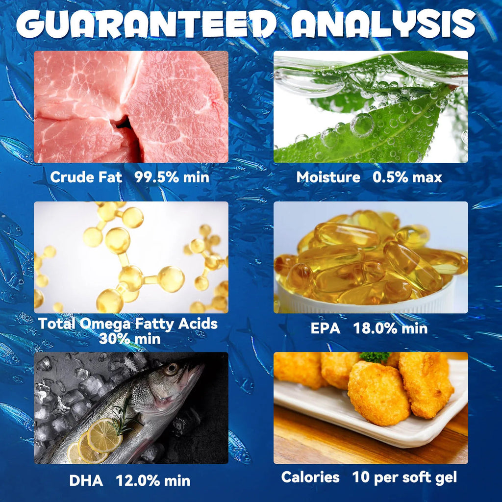 OMEGA-3 Health Supplement Suit for Dogs Cats Help Alleviate Seasonal Allergies Promotes Skin & Coat Health Boots Immune Function