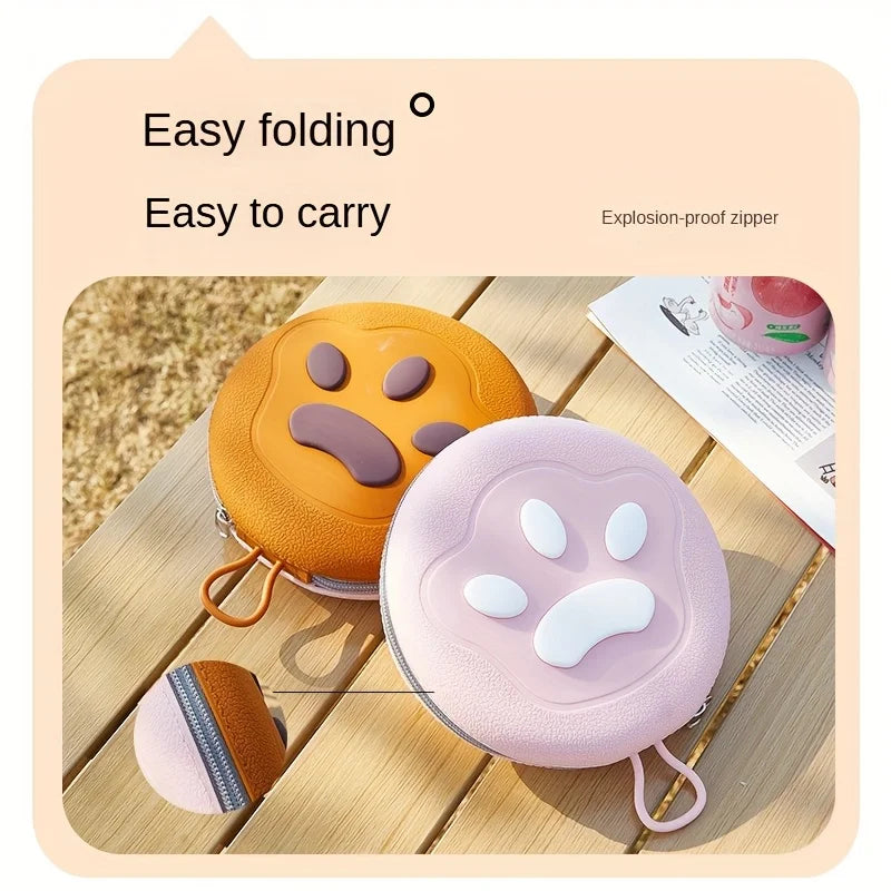 2 in 1 Foldable Silicone Dog Bowl Portable Travel Pet Feeding Double Bowl Easy to Clean for Outdoor Training pet feed supplies