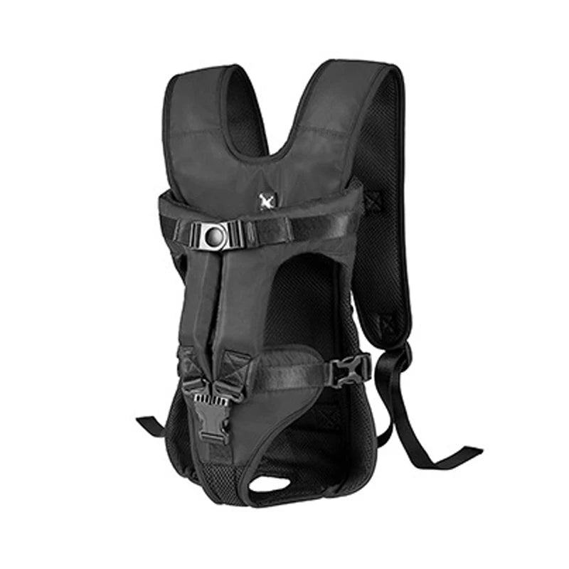 Pet Travel Backpack for Small Dogs & Cats in sleek black design, perfect for pet owners on the go.