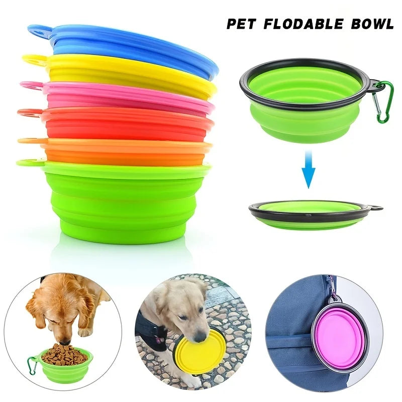 Collapsible Silicone Pet Travel Food & Water Bowl