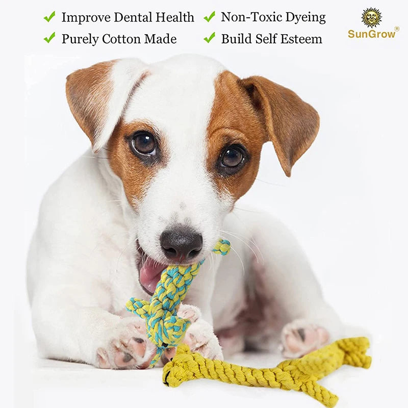 Dog Rope Toy Cartoon Animal Dog Chew Toys for Small Large Dogs Cats Molar Cleaning Teeth Toy Bite Resistance Puppy Pet Supplies