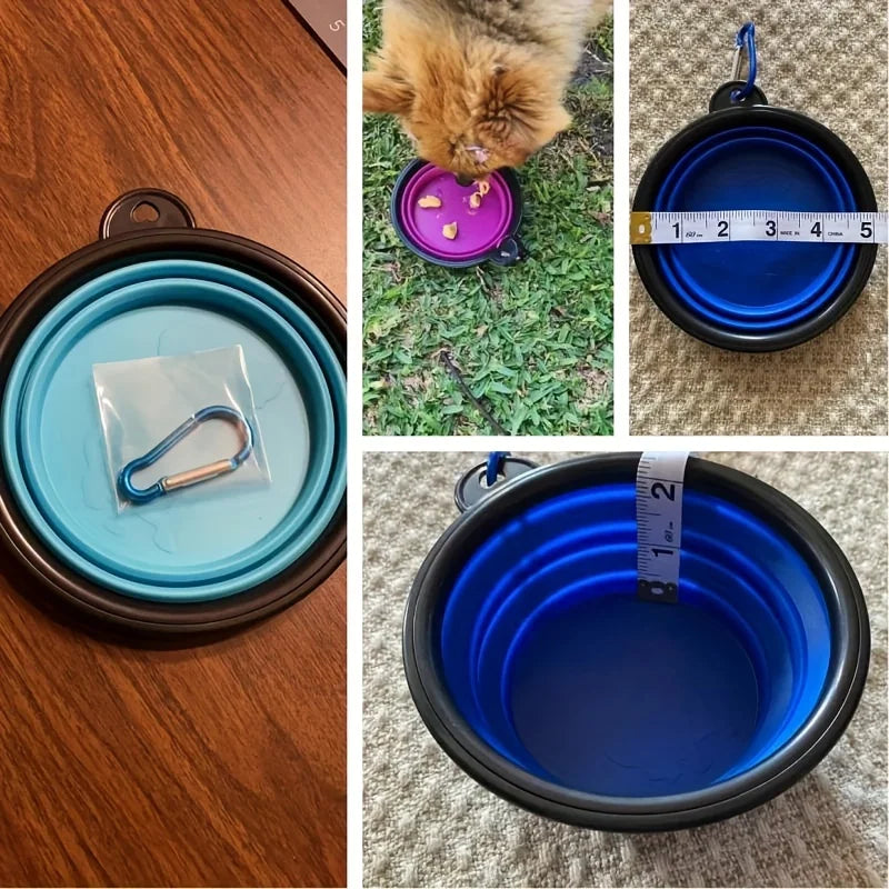 Collapsible Silicone Pet Travel Food & Water Bowl