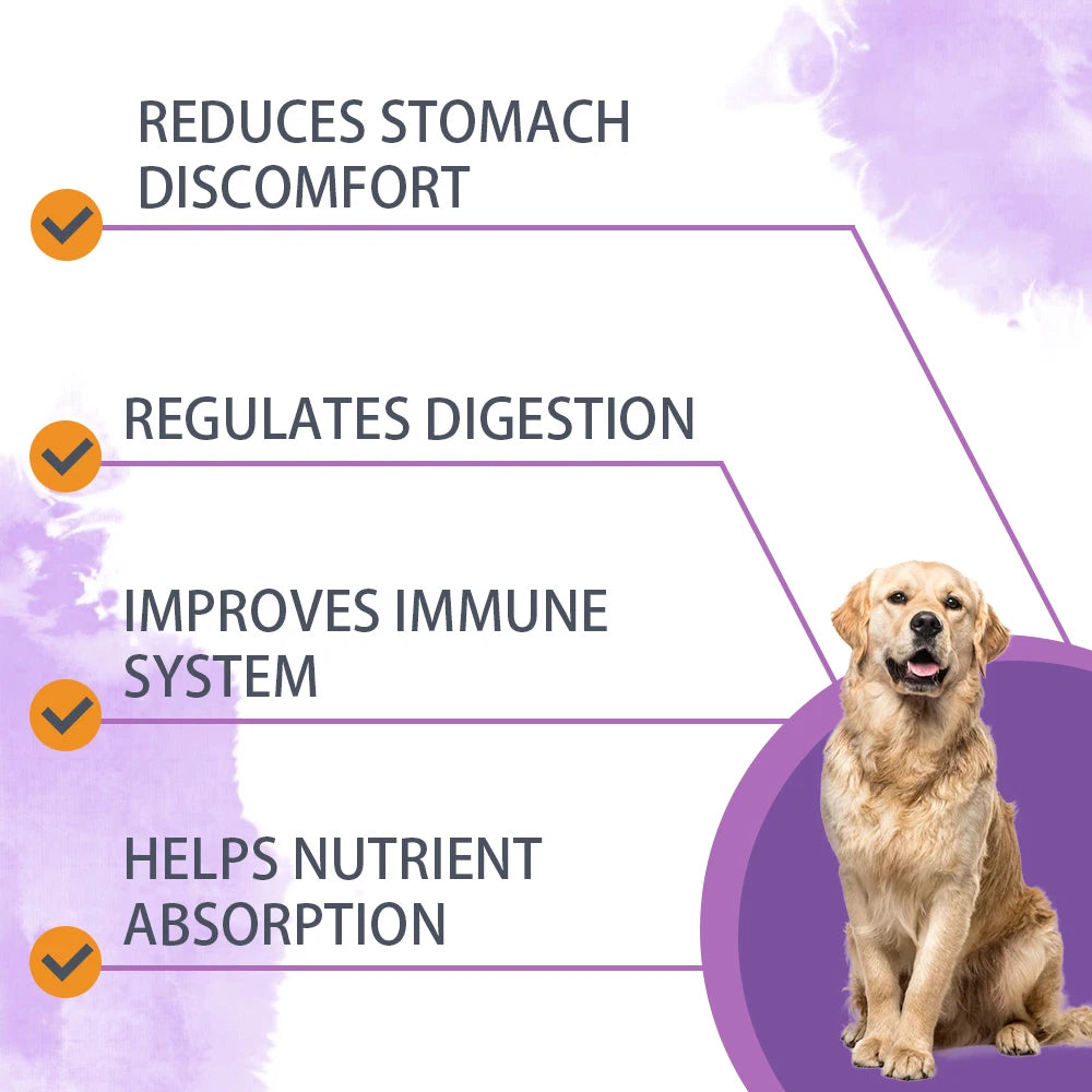 NUTRIDOG Dog Calming Supplement Chews Supports Gut Health Digestive Balance Seasonal Allergy Relief Itchy Skin Relief 120 PCS/Bo