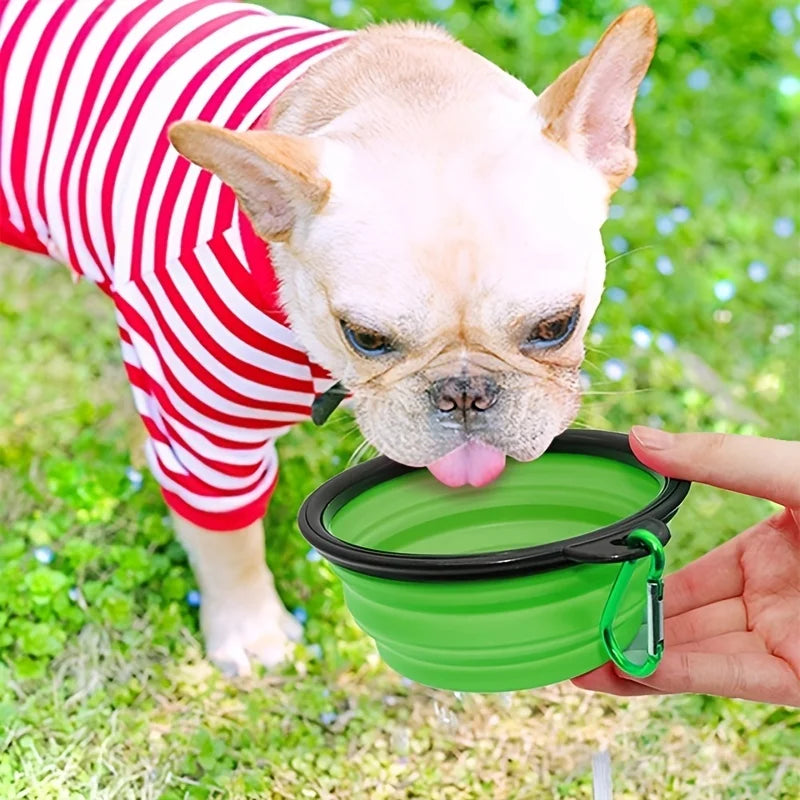 Collapsible Silicone Pet Travel Food & Water Bowl