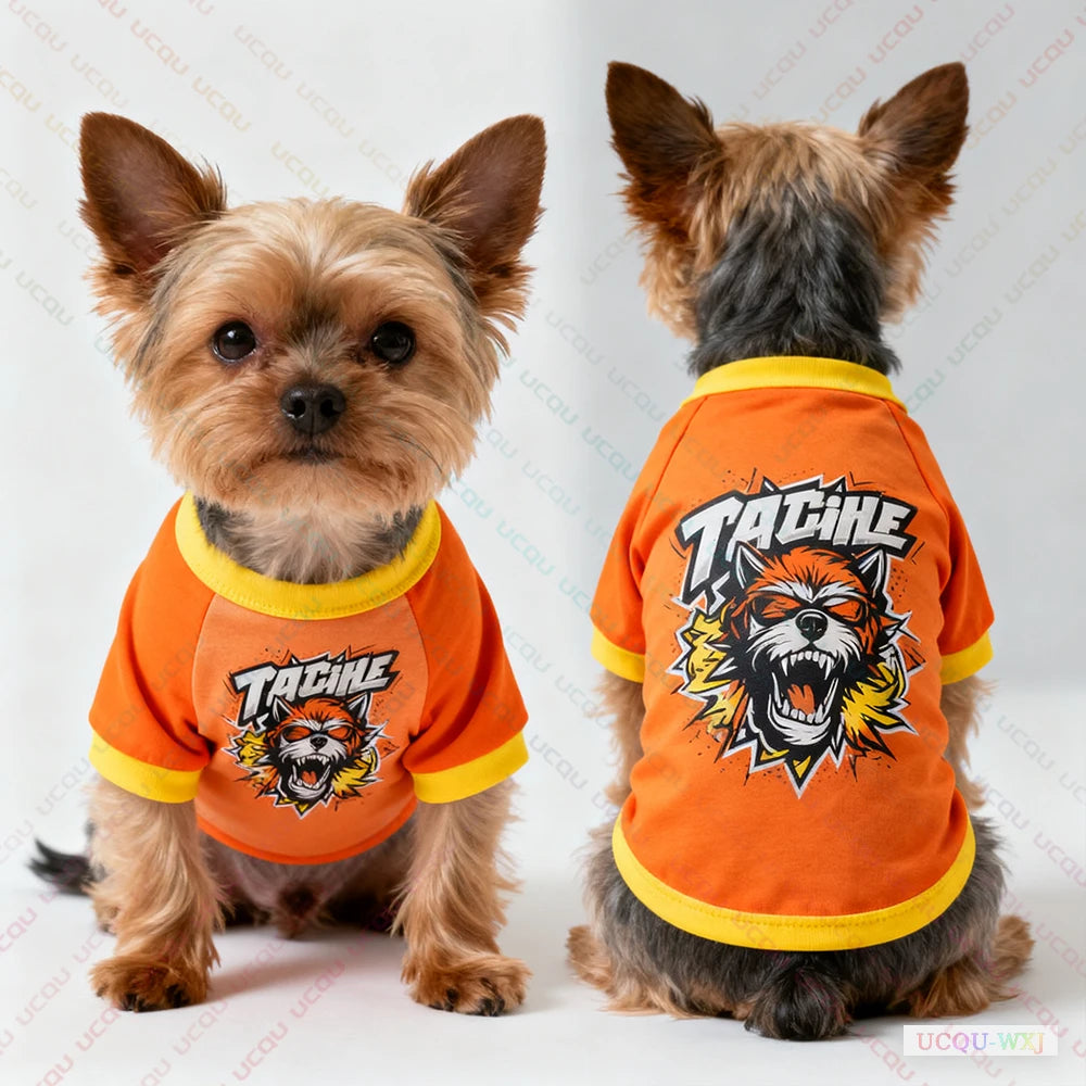 Pet Autumn Clothing Dog T-Shirts Vest Fashion Trend Design Fresh And Cute Exclusive For Cute Pets Quick Drying And Breathable