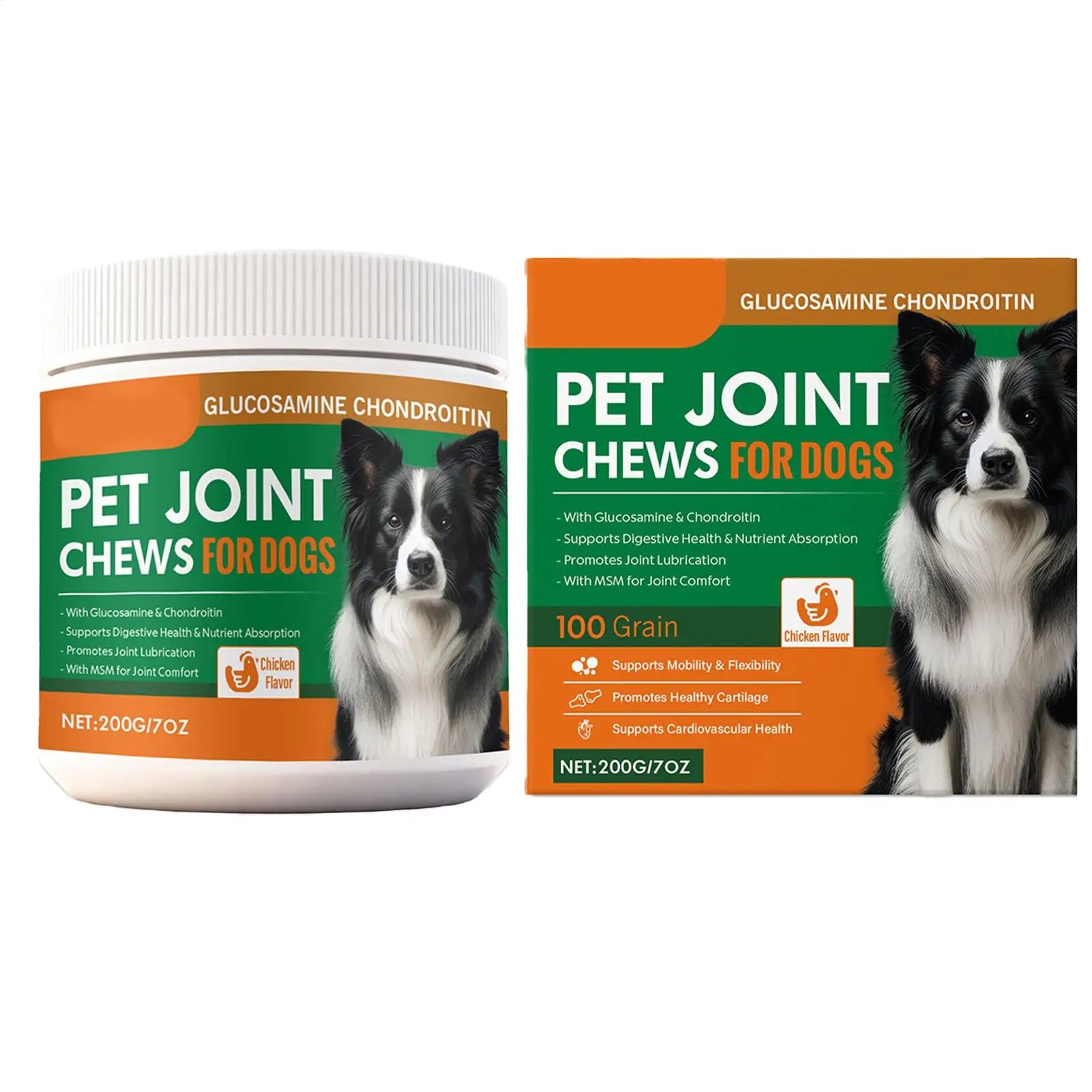 Dog Joint Supplement Chewable Pill Nutrient Pet 100-piece Joint Health For Dogs For Home Travel Daily Care Digestive Absorption