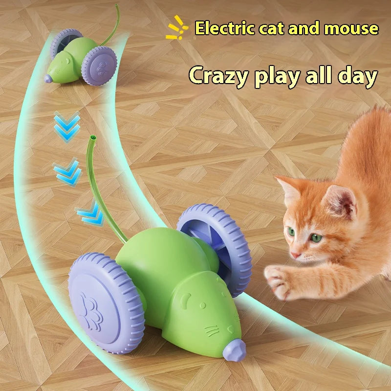 Rechargeable Obstacle-Avoiding Cat Mouse Toy