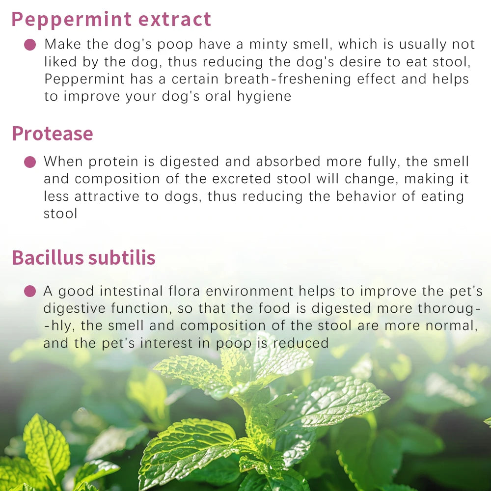 Dog Food No Poop With Probiotics - Reduces stool volume&improves soft stools Supports digestive health for sensitive stomachs