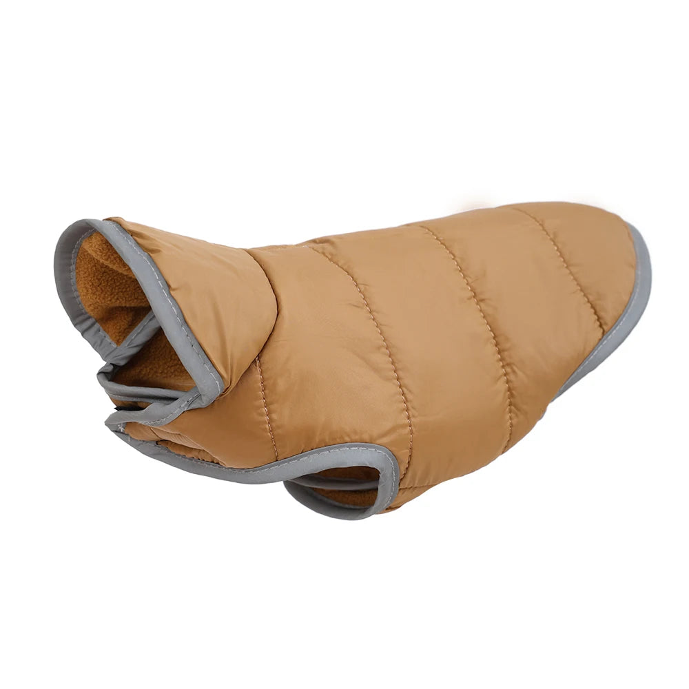 Fleece Warm Pet Clothes For Winter Reversible Cat Jacket With Leash Hole Reflective Waterproof Pets Coat For Puppy Cats Sphynx