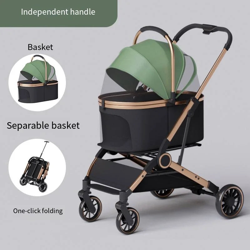 Foldable Portable Pet Stroller for Dogs & Cats