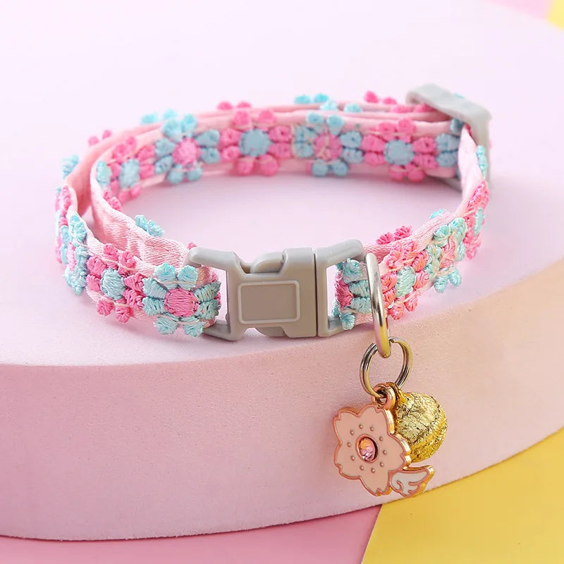 Cat collar with high elasticity, adjustable dog collar, small dog decoration, pet collar
