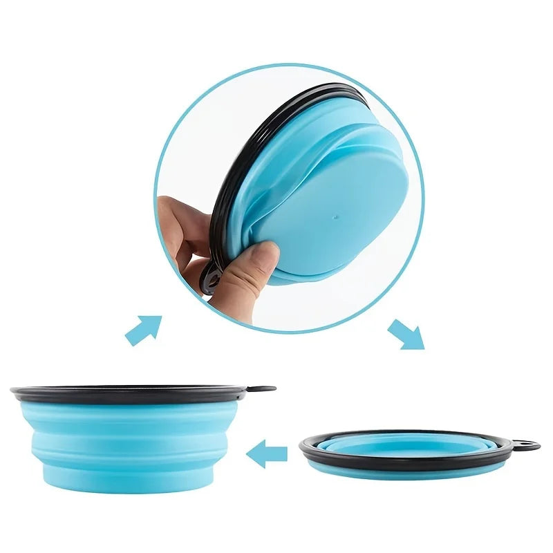 Collapsible Silicone Pet Travel Food & Water Bowl