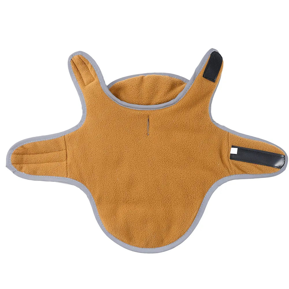 Fleece Warm Pet Clothes For Winter Reversible Cat Jacket With Leash Hole Reflective Waterproof Pets Coat For Puppy Cats Sphynx