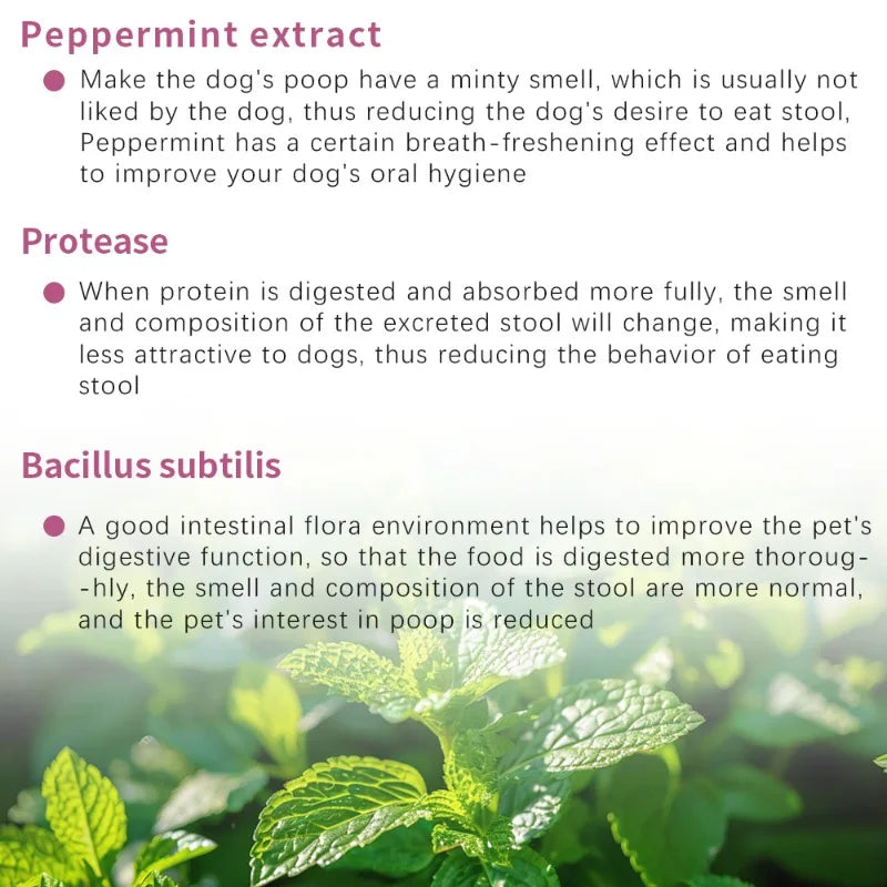 Dog Food No Poop With Probiotics - Reduces stool volume&improves soft stools Supports digestive health for sensitive stomachs