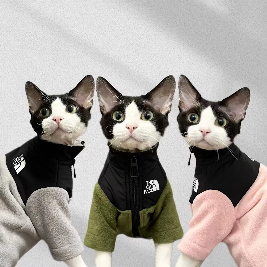 Fashion Handmade Sphynx Cat Clothes Soft Kitten Cat Jacket Luxury Warm Costumes For Sphinx Devon Cat ropa para gato