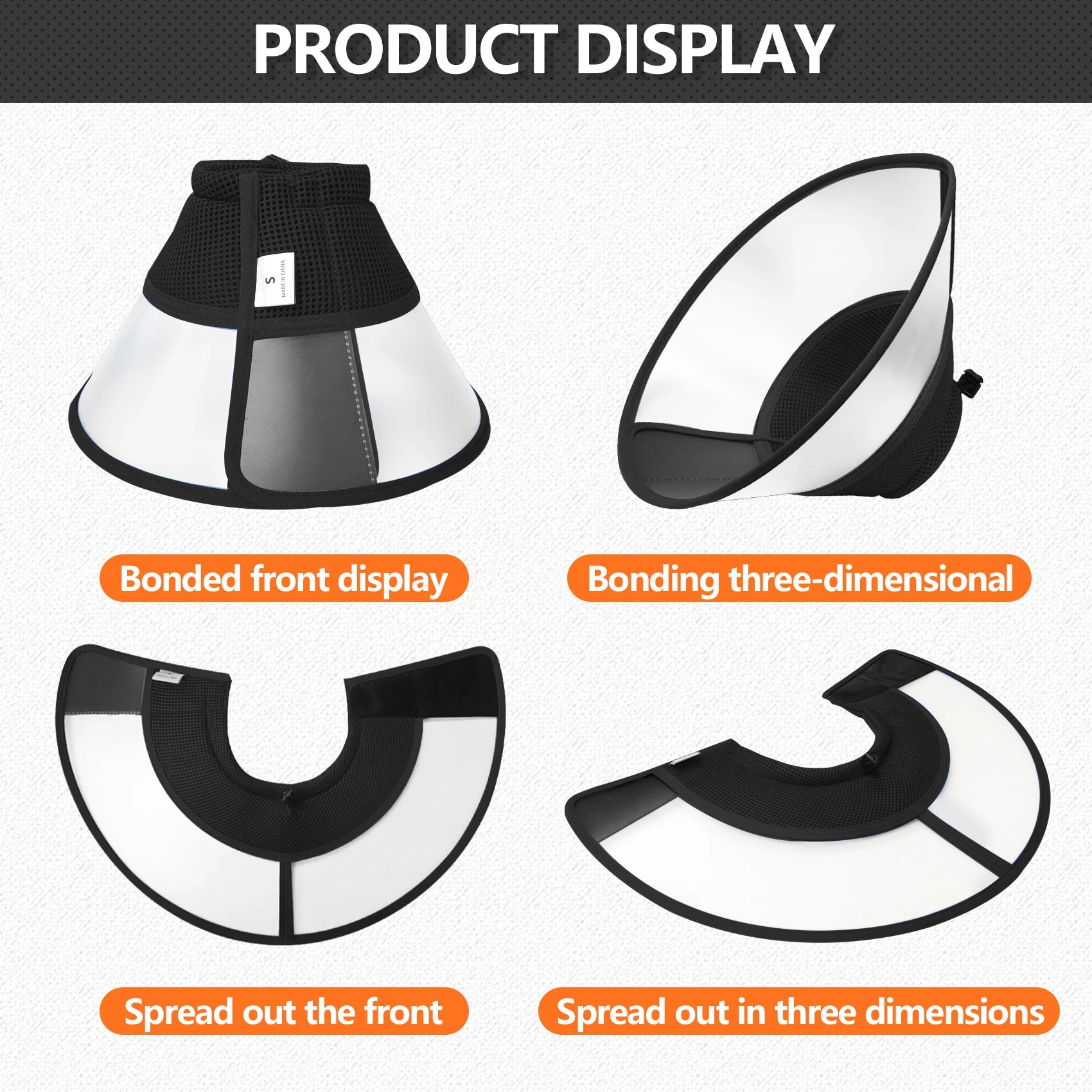 Pet Recovery Collar for Dogs After Surgery Adjustable Dog Neck Cone Surgical Elizabeth E-Collar Prevent Biting and Licking Wound