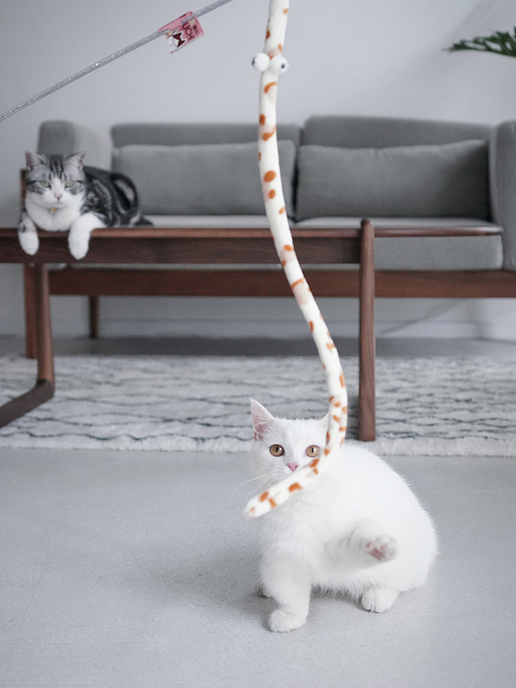 Cat Toy Feather Cat Teaser Wand Cat Interactive Toy Funny Caterpillar Colorful Rod Teaser Wand Pet Cat Supplies Cat Accessory