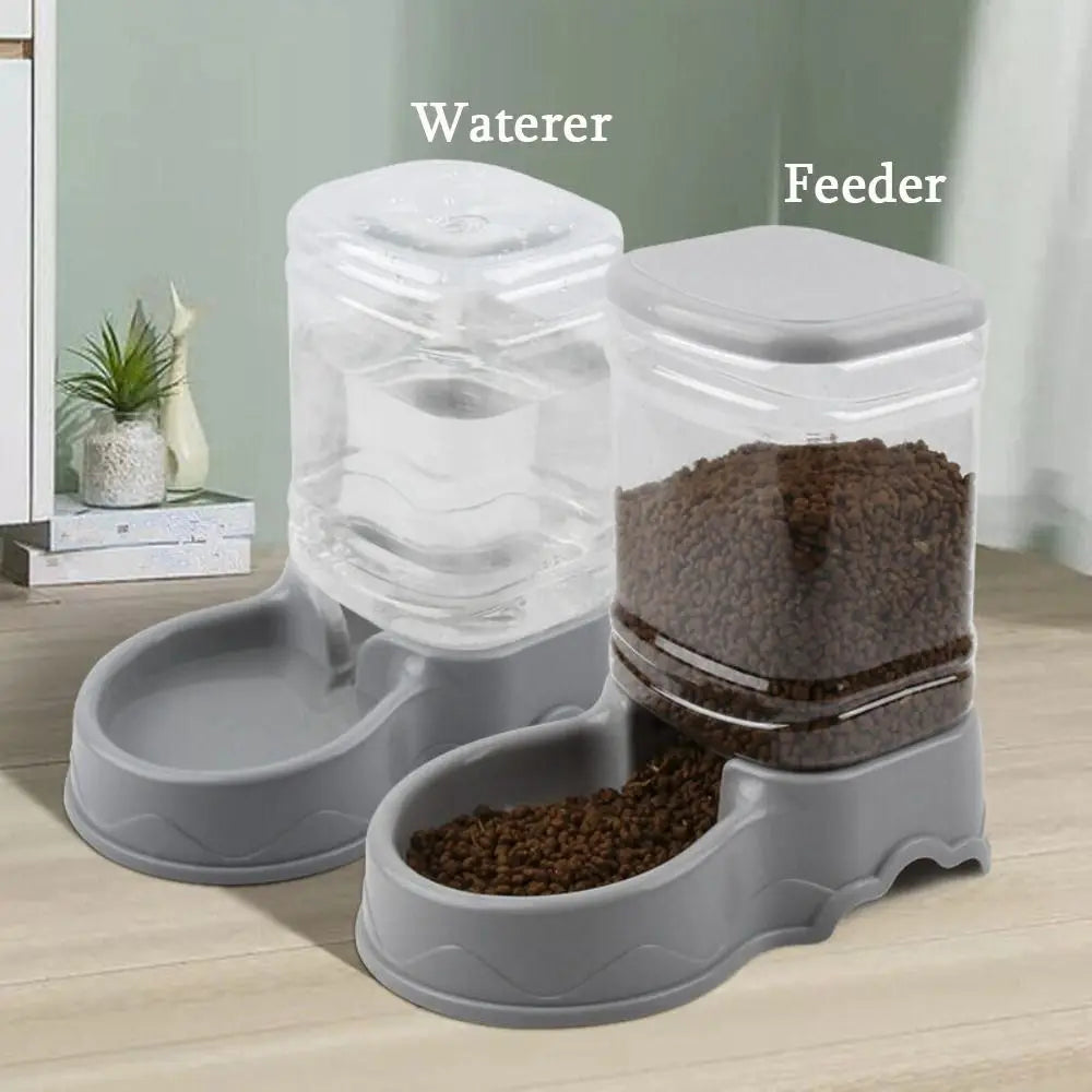 Automatic Pet Feeder & Water Dispenser – 3.8L Large Capacity Food & Drink Bowl for Cats & Dogs