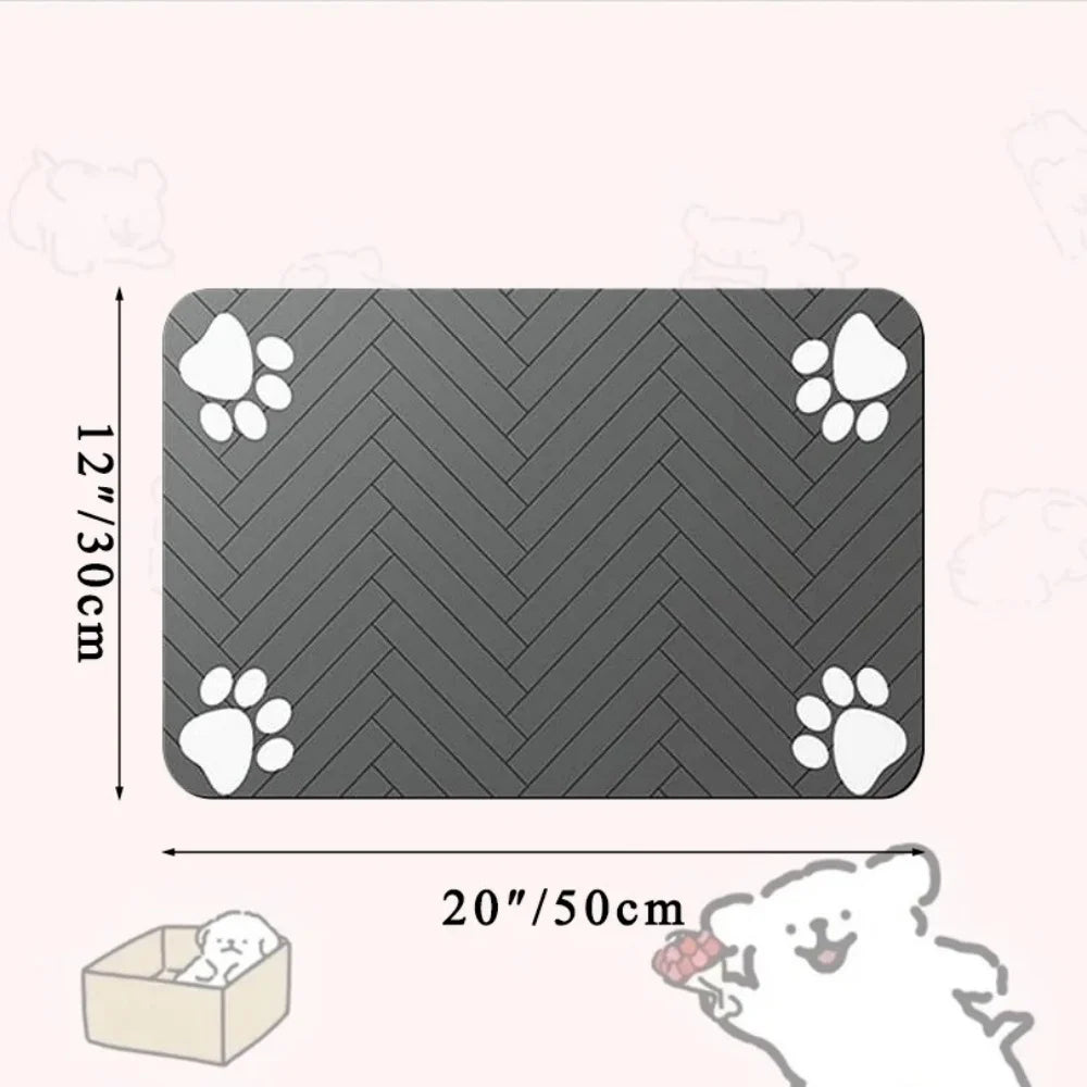 Pet Feeding Mat-Absorbent Pet Placemat for Food and Water Bowl, with Waterproof Rubber Backing, Quick Dry Water Mat for Dog Cat