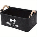 Felt pet toy box, dog toy box, storage basket box - perfect for organizing pets