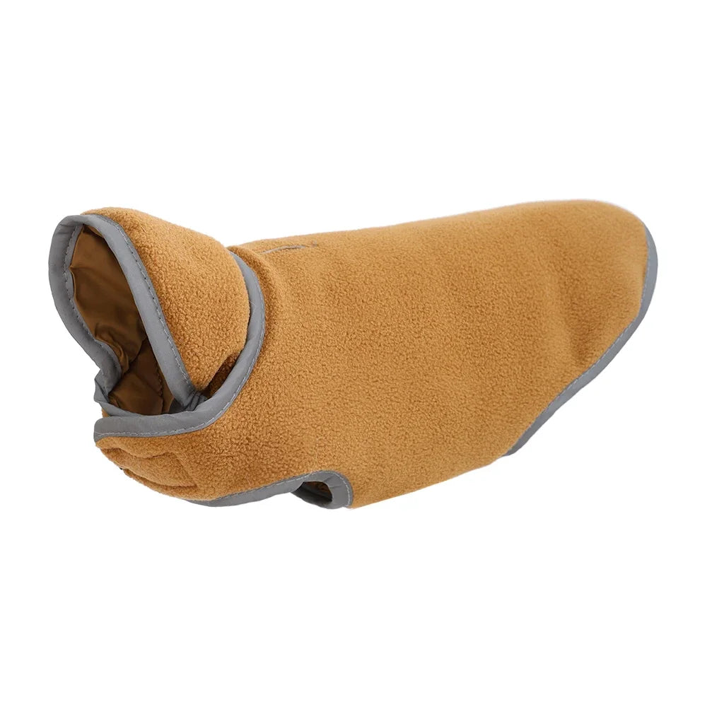 Fleece Warm Pet Clothes For Winter Reversible Cat Jacket With Leash Hole Reflective Waterproof Pets Coat For Puppy Cats Sphynx