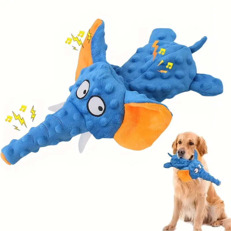 Pet Plush Chew Toy - Voice Animal Shape, Bite Resistant Interactive, Teeth Cleaning Puzzle Toy for Dogs & Cats, Pet Supplies