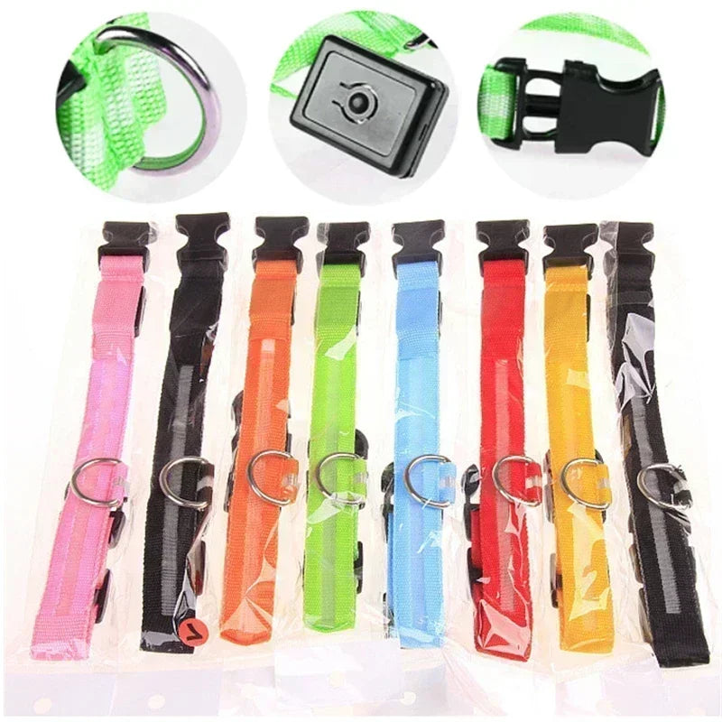 Dog Collar With LED Glowing Adjustable Flashing Rechargea Luminous Collar Night Anti-Lost Dog Light Harness for Small Dog