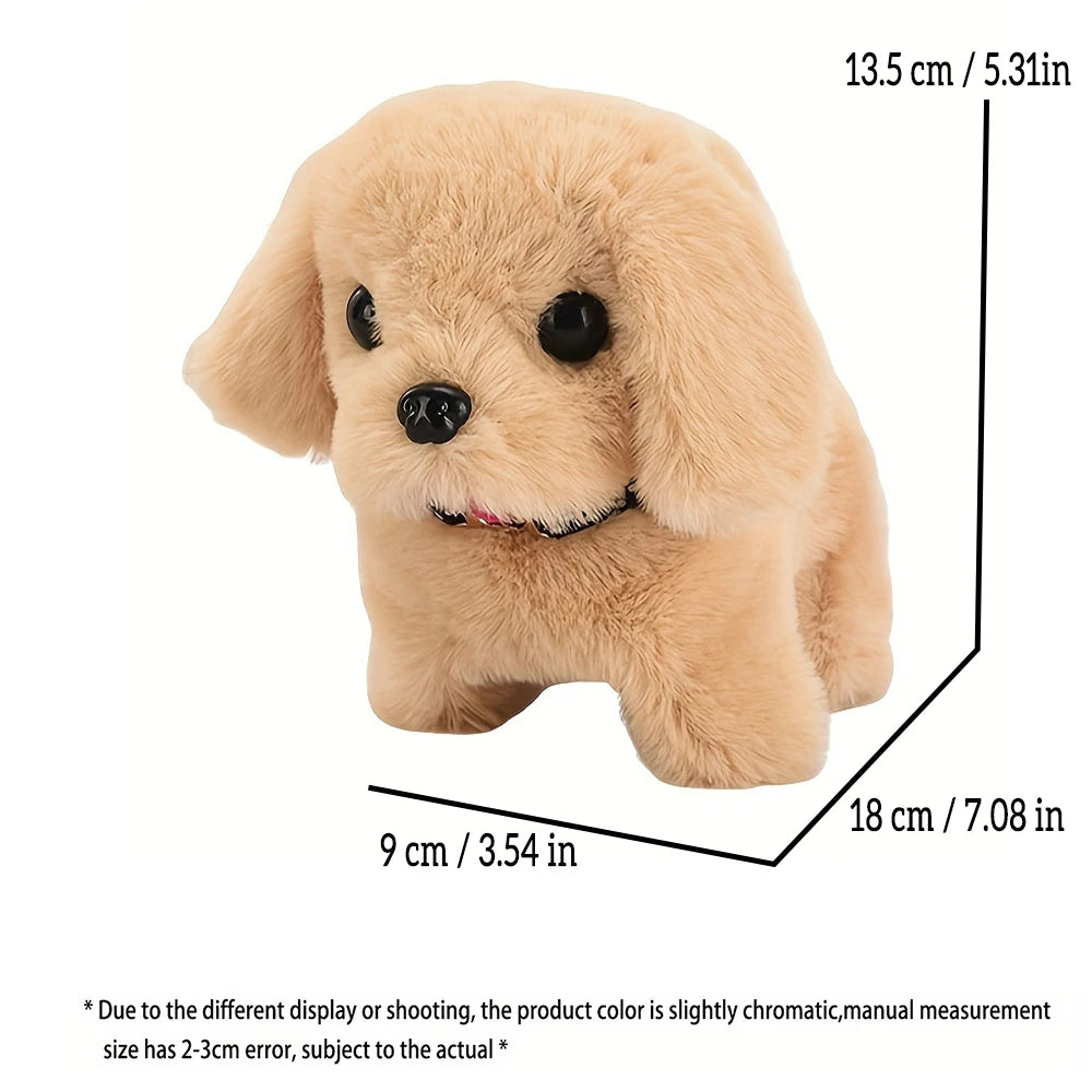 Walking Barking & Tail-Wagging Plush Puppy Toy