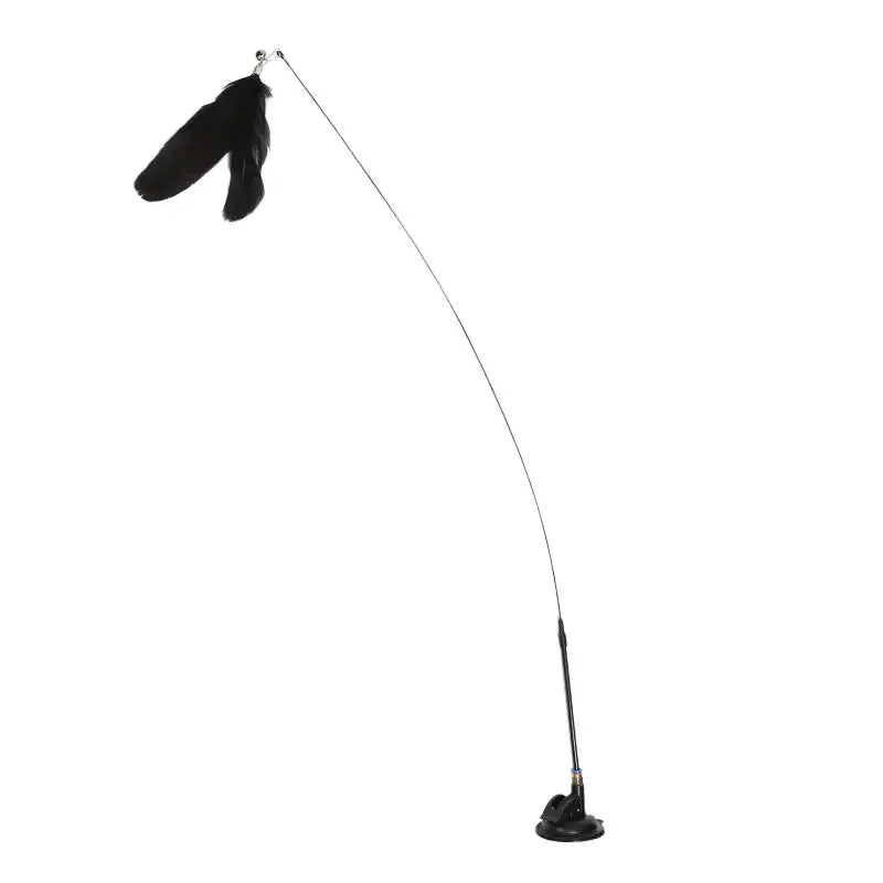 Cats Toys Feathers Wand Interactive Toy Kitten Toys With Suction Cup Detachable Feather Replacements Cat Toys Accessories