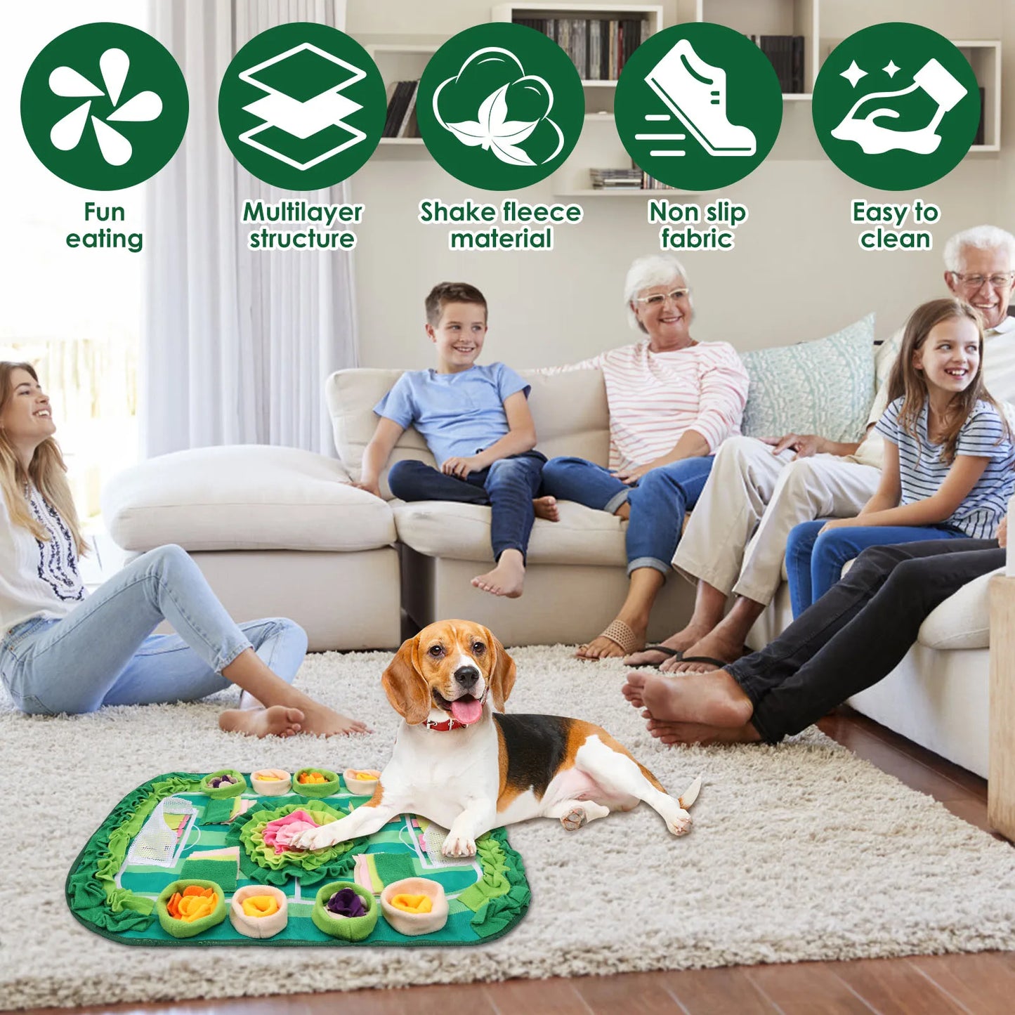 Pet Sniffing Mat – Interactive Slow Feeding Training Pad for Dogs, Cats & Small Pets
