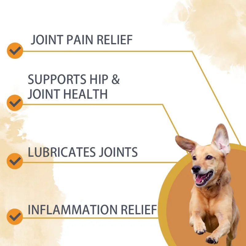 Hip and Joint Supplement for Dogs with Glucosamine, Chondroitin & MSM - Duck Flavor Joint Care Chews(Duck)