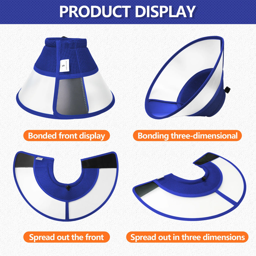 Pet Recovery Collar for Dogs After Surgery Adjustable Dog Neck Cone Surgical Elizabeth E-Collar Prevent Biting and Licking Wound