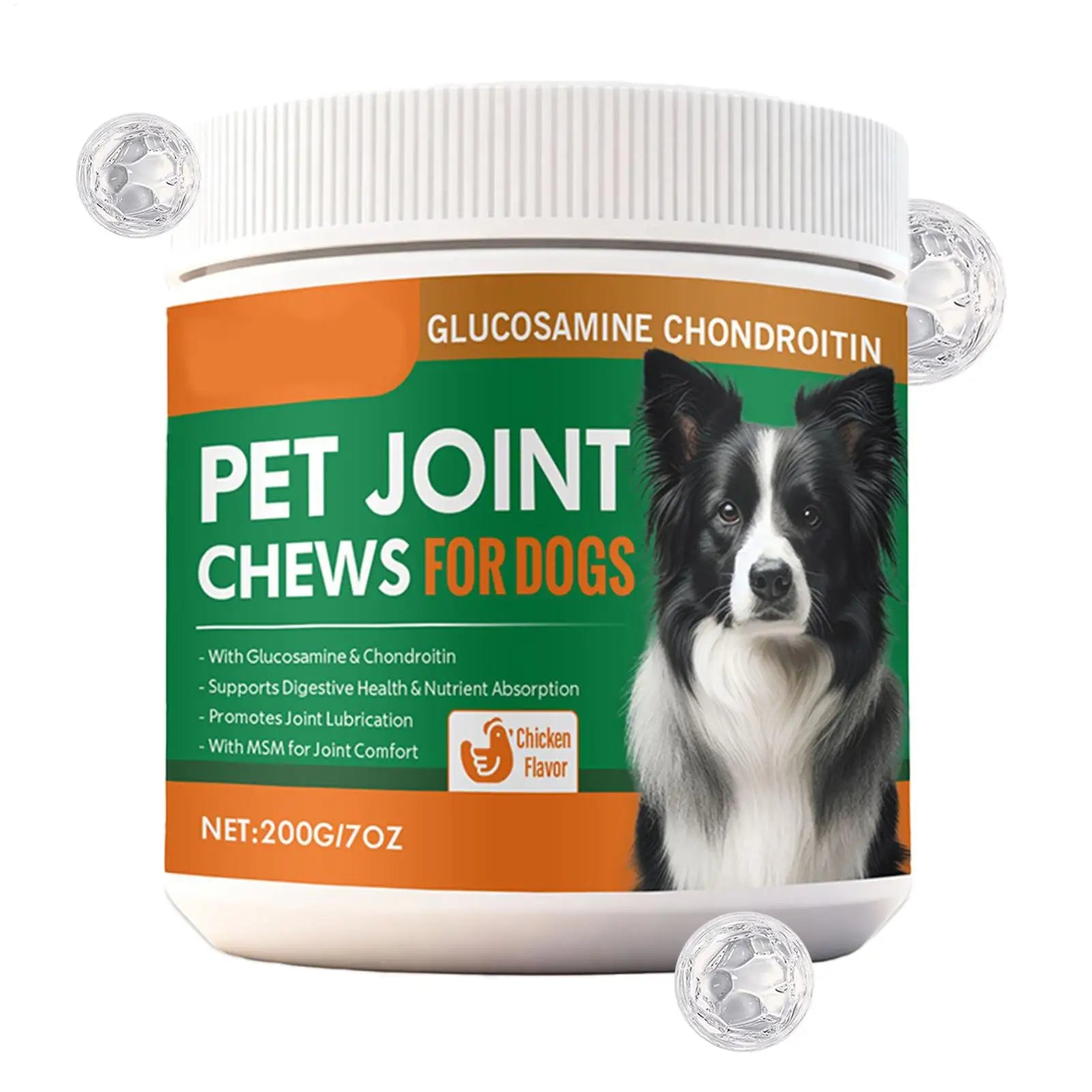 Dog Joint Supplement Chewable Pill Nutrient Pet 100-piece Joint Health For Dogs For Home Travel Daily Care Digestive Absorption