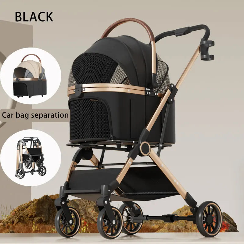Foldable Portable Pet Stroller for Dogs & Cats